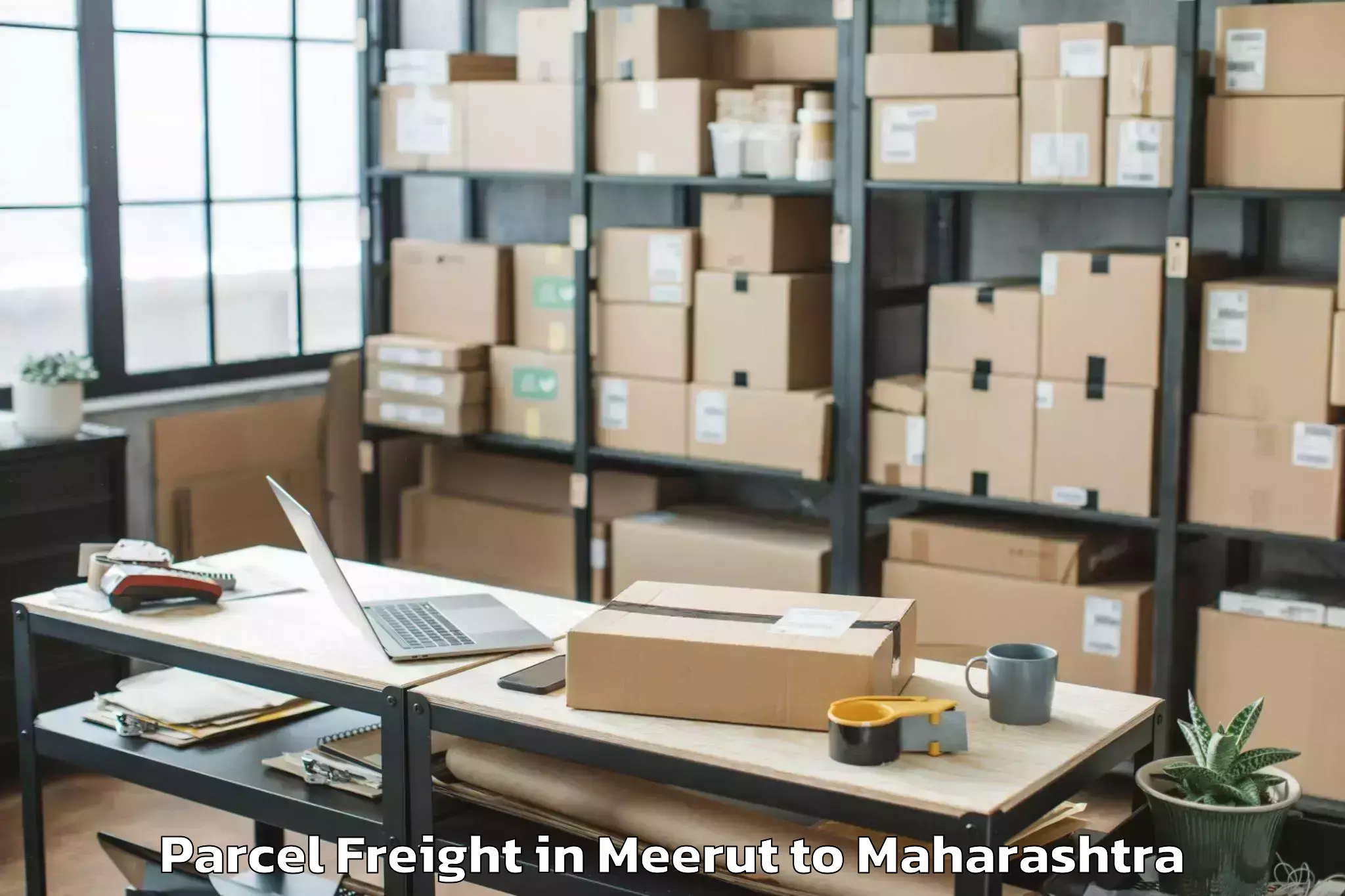 Top Meerut to Chikkalthana Airport Ixu Parcel Freight Available